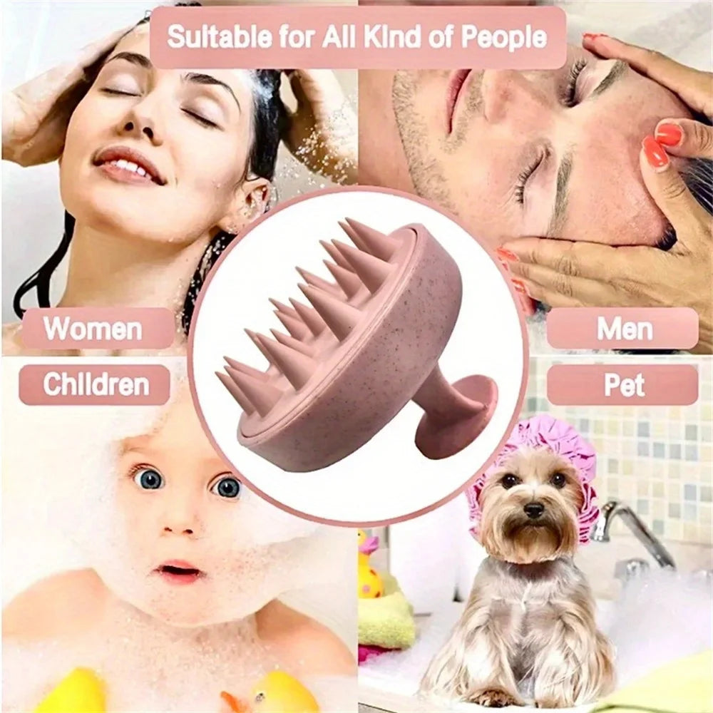 1Pc Silicone Shampoo Brush Body Massage Brush Bath Shower Brush Salon Hairdressing Tool Scalp Massage Comb Hair Washing Comb